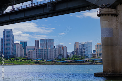 Photography City view under the bridge