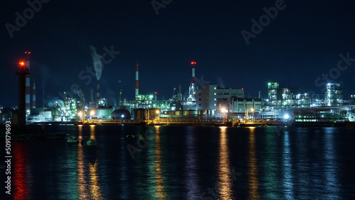 広島県大竹市の工場夜景 © 4ChaN