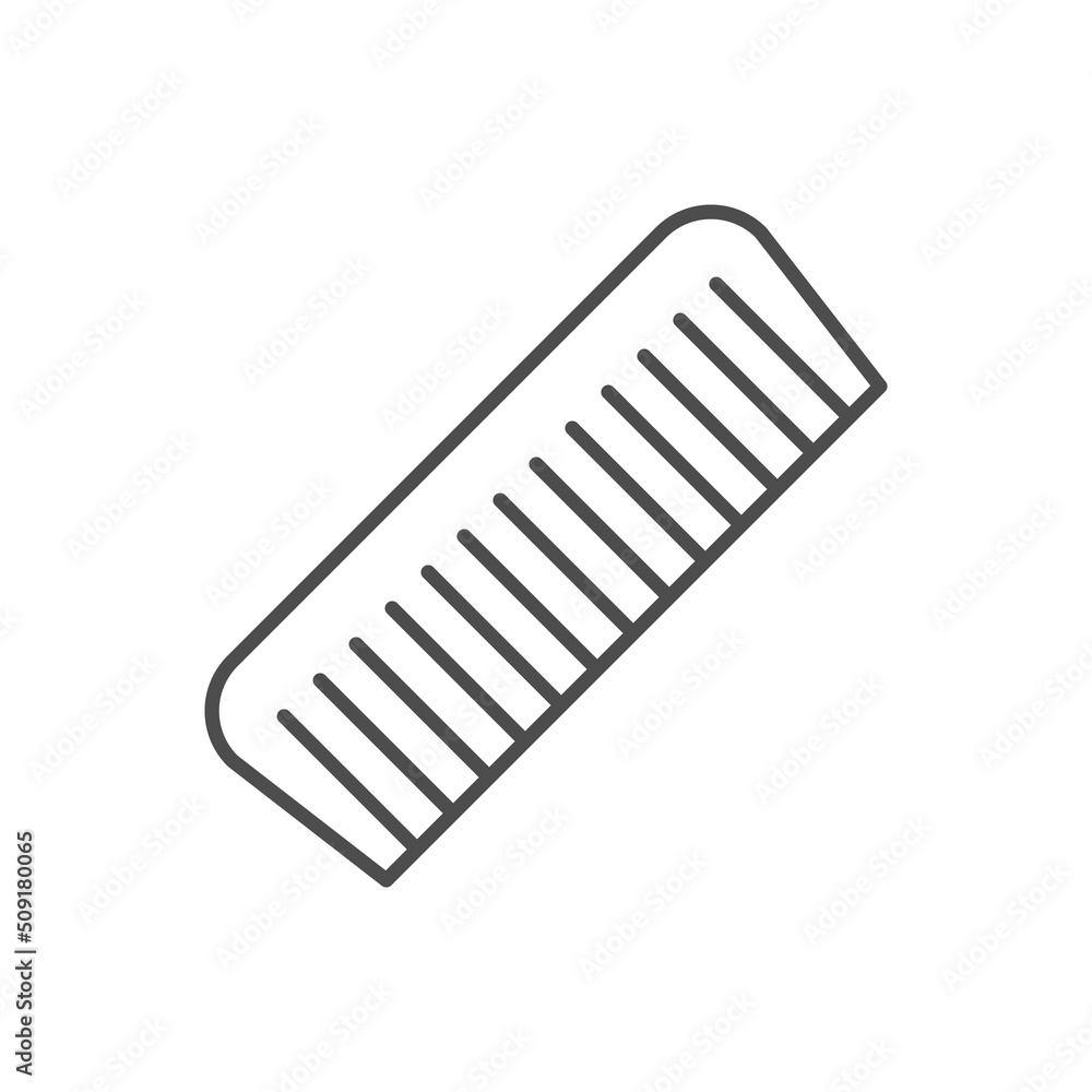 Hair comb line outline icon Hair comb line outline icon