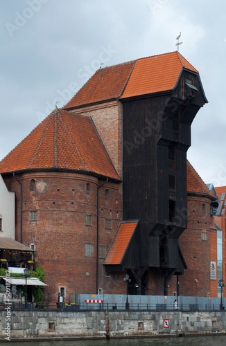 Crane gate Zhurav in Gdansk. Historical and tourist attractions in Poland photo