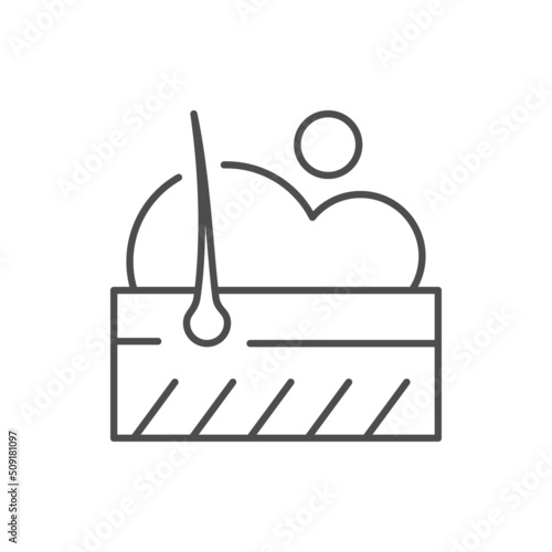 Hair washing line outline icon