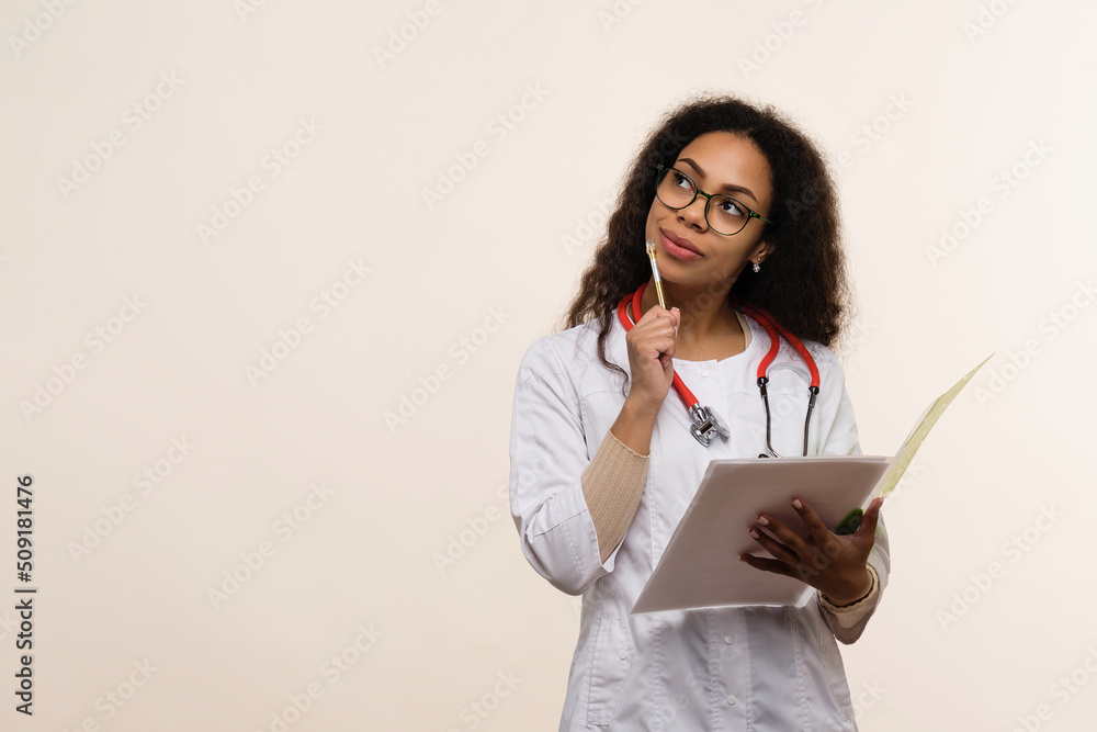 Intern General Practitioner holds medical history Intern General Practitioner holds medical history