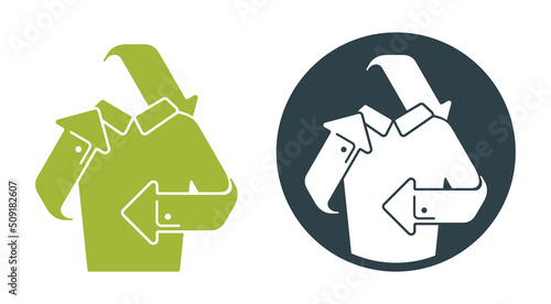 Textile from Recycled materials flat icon
