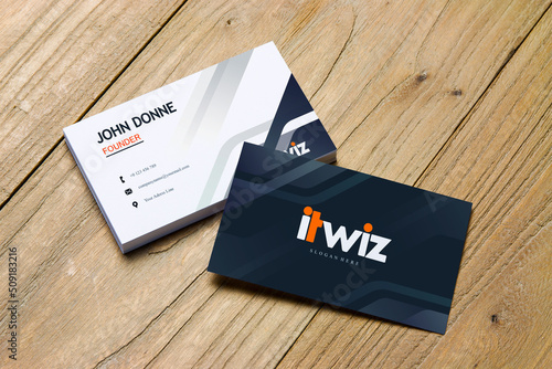 Beautiful business card design. It is worth using in the case of corporate business. Business cards are custom made