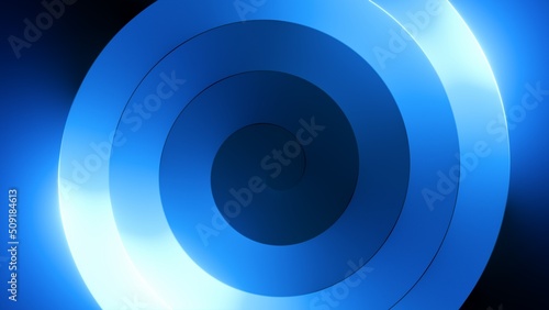 3d rendering  abstract blue background  modern minimal wallpaper with spiral line  geometrical helix shape