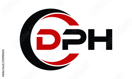 DPH swoosh three letter logo design vector template | monogram logo | abstract logo | wordmark logo | letter mark logo | business logo | brand logo | flat logo | minimalist logo | text | word | symbol