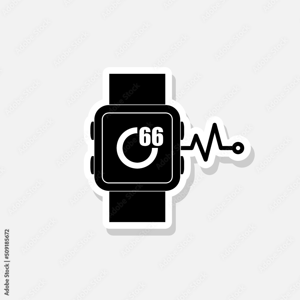 Online fitness activity tracker icon sticker sign for mobile concept and web design Online fitness activity tracker icon sticker sign for mobile concept and web design