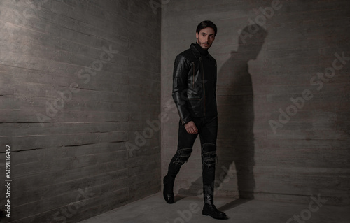 male model in stylish outfit posing for commercial