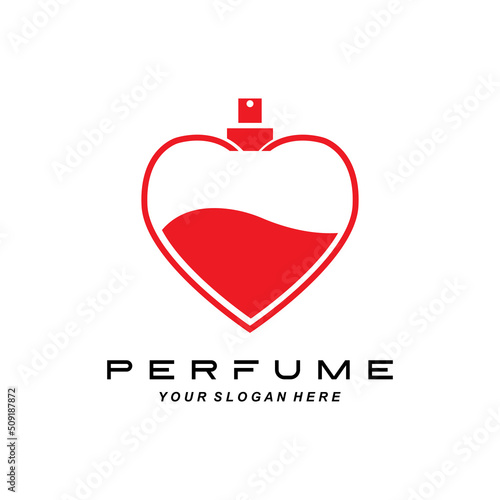 Luxury perfume bottle logo design, illustration for cosmetics, beauty, salon, company products,