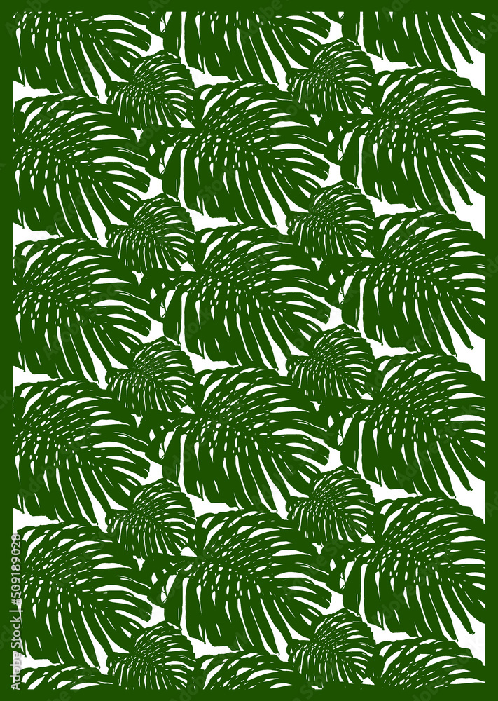 Claustra de feuilles géantes de philodendron 