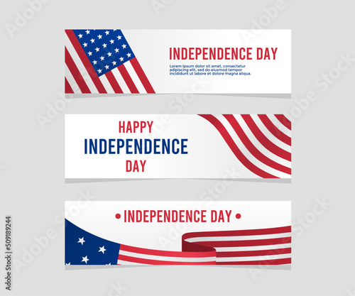 4th of july independence day banners
