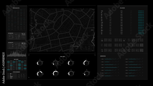 Sci-Fi futuristic user interface hud design panel 007