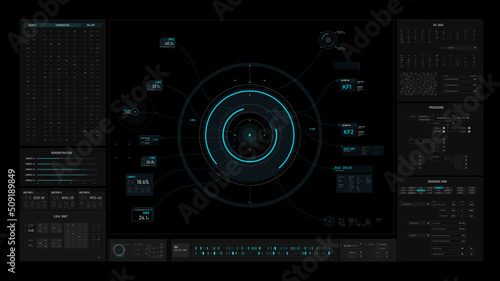 Sci-Fi futuristic user interface hud design panel 002