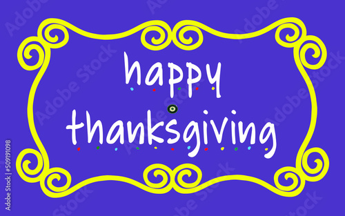 Happy Thanksgiving friends card, poster with Happy Thanksgiving text in the door frame from friends, tv series, nyc. 1994