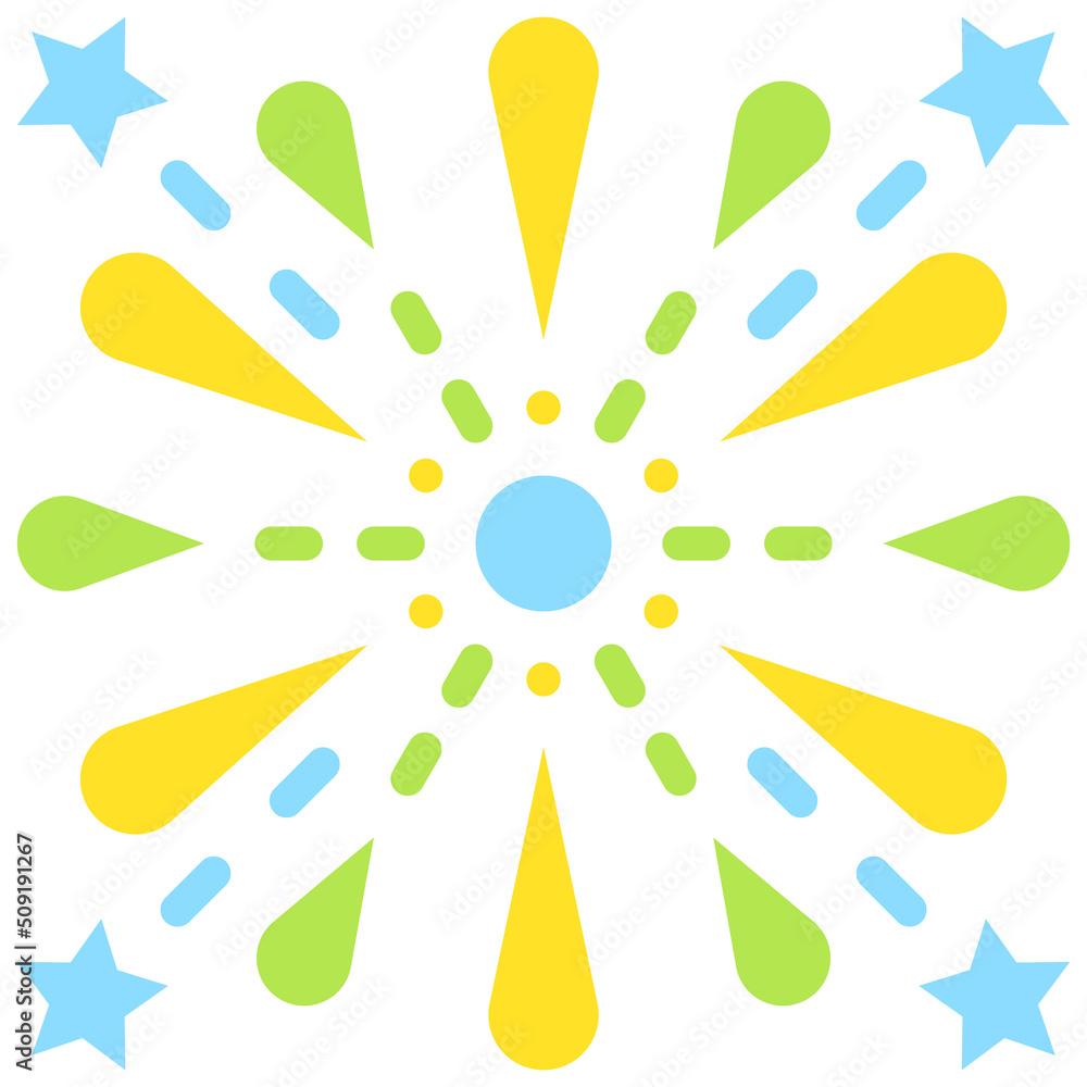 Fototapeta premium Firework icon, Festa junina related vector