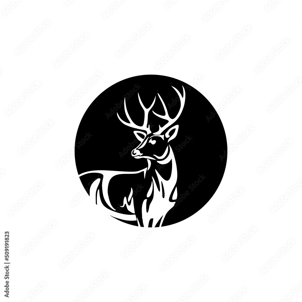 Deer logo, design icon, deer circular icon, geometric deer logo concept, deer logo vector EPS 10 Deer logo, design icon, deer circular icon, geometric deer logo concept, deer logo vector EPS 10