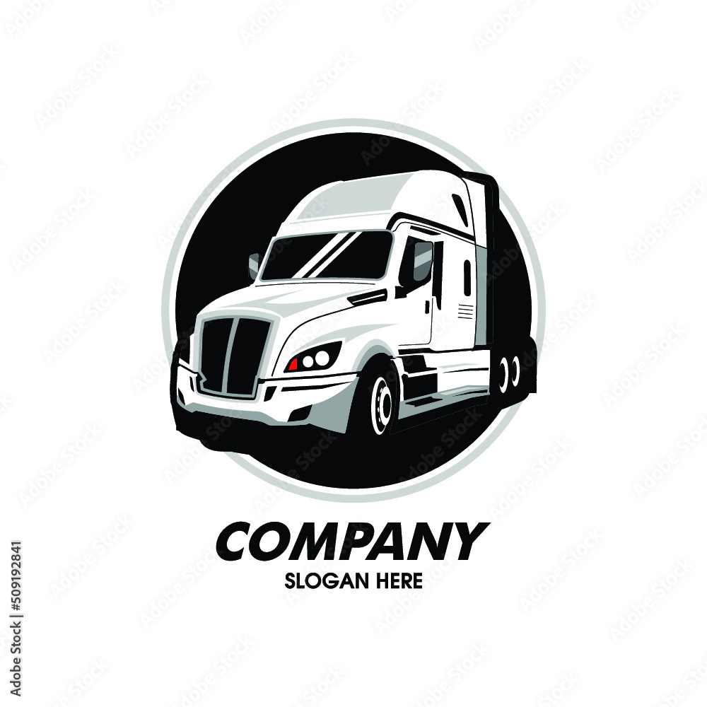 Semi Truck Vector Logo