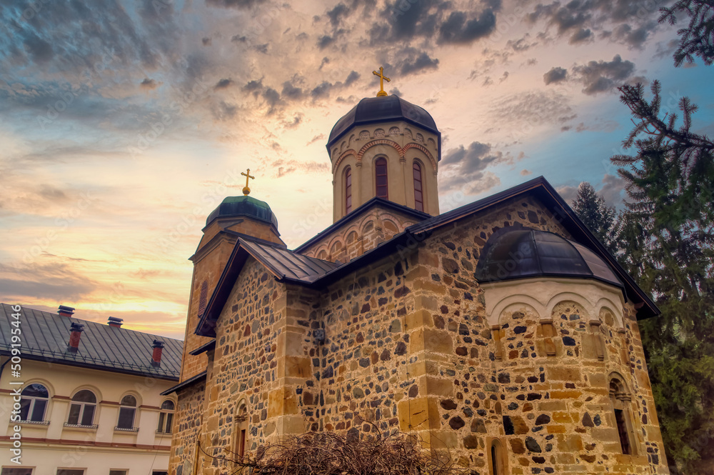 Fototapeta premium Old Orthodox medieval monastery in Bosnia and Herzegovina. 
