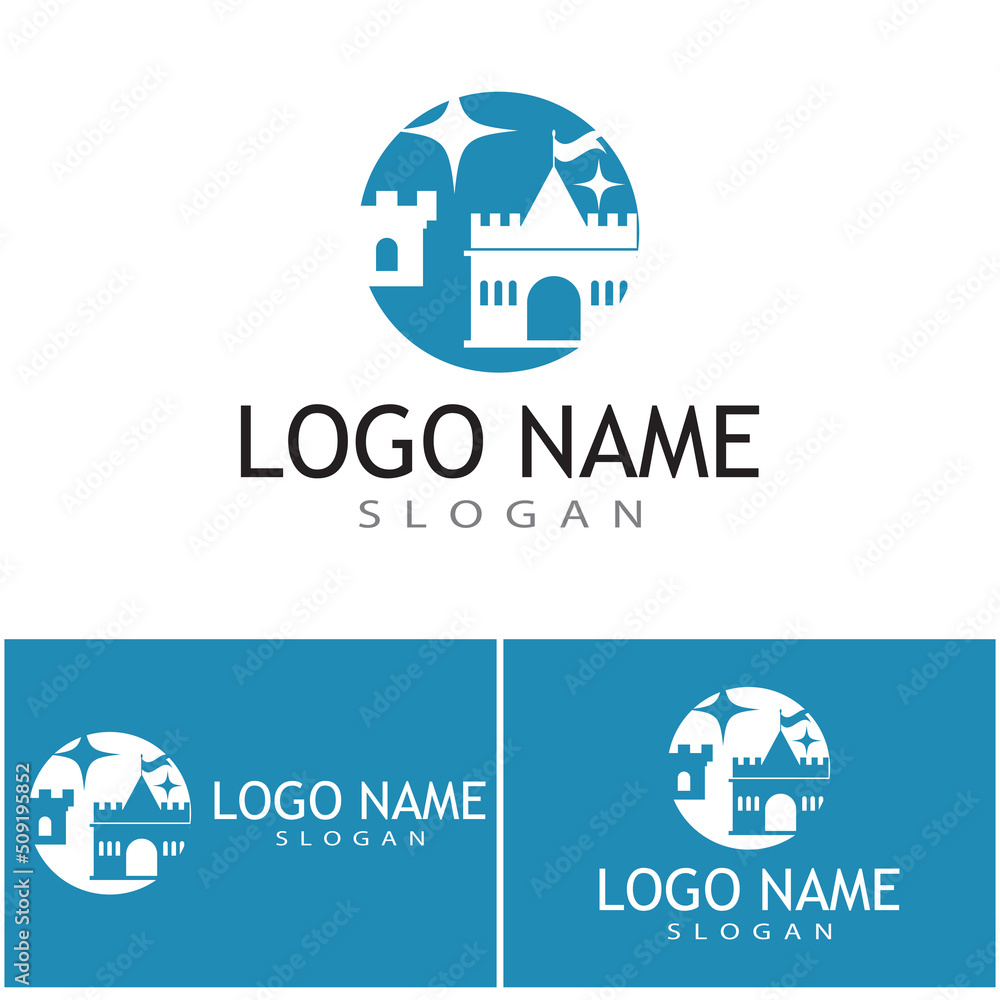 Castle Logo Template vector symbol icon design Castle Logo Template vector symbol icon design