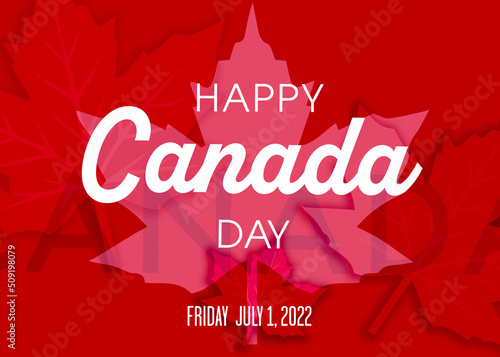 Large Canada Day Banner. Traditional modern red.