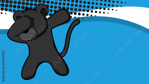 dab pose panther cartoon in vector format