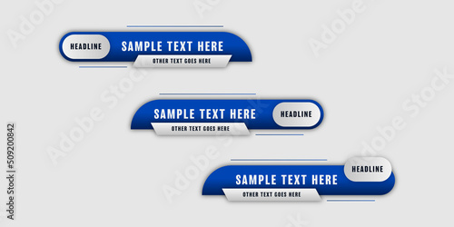 Lower third banner design premium Vector
