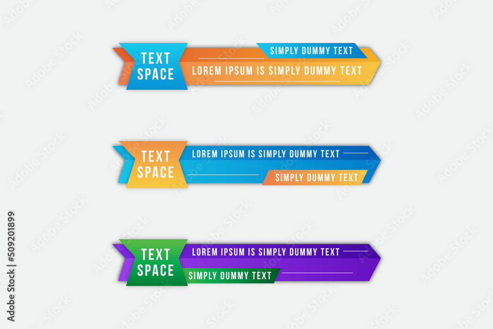 Lower third banner template design premium Vector Lower third banner template design premium Vector