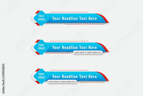Geometric lower third design premium Vector
