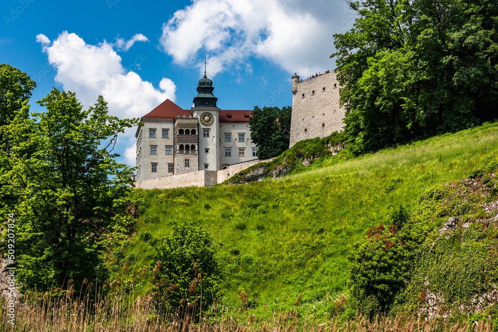 Pieskowa Skala Castle in Ojcowski National Park near Cracow, Poland