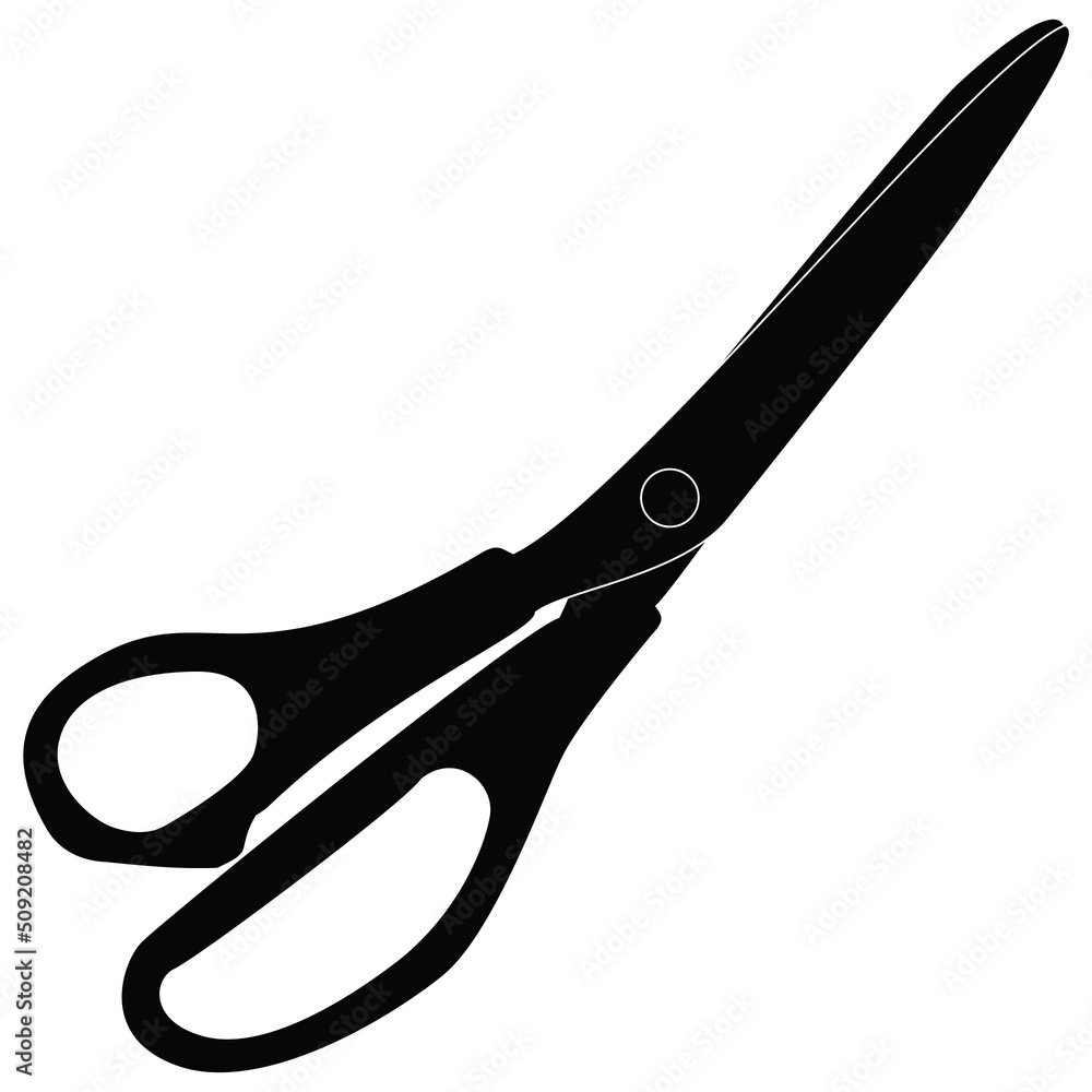 black scissors isolated on white background black scissors isolated on white background