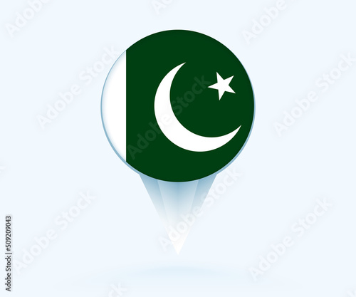Free Download Map pointer with flag of Pakistan. - GFXLoad