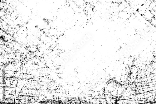 Grunge black and white vector texture. Monochrome dirty background. Abstract worn surface photo