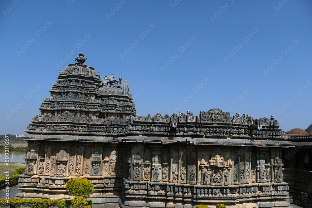 Bucesvara Temple, Koravangala, Hassan, Karnataka state, India. This Hoyasala architectural temple was built in 1173 A.D.