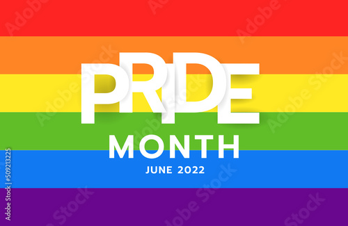 Pride Month at June LGBTQ+  Symbols with LGBTQ+ pride flag or Rainbow colors  isolated on  flag background, Vector illustration EPS 10