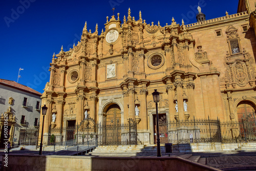 Guadix, Spain - 09 november 2019: Cathedral of Guadix or Cathedral of the Incarnation, Catedral de la Encarnacion de Guadix is a Roman Catholic church in Guadix, province of Granada