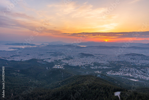sunset in the mountains