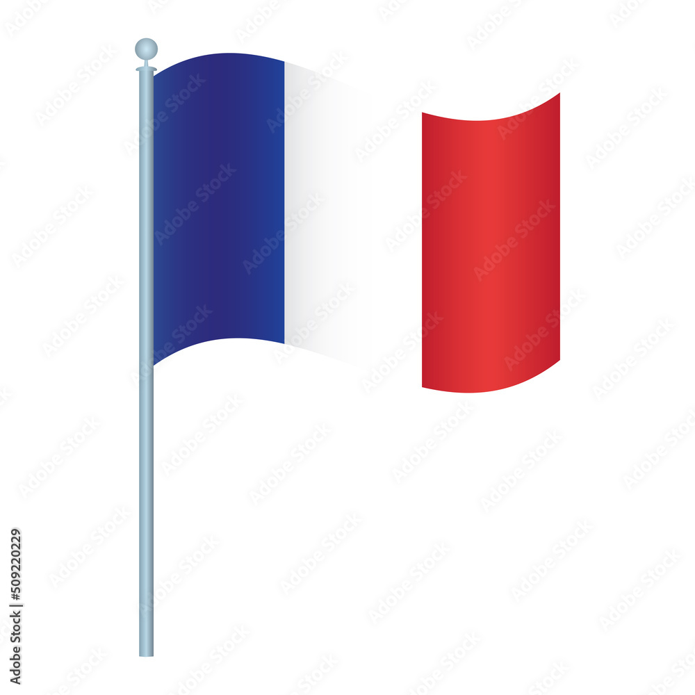 vector graphic illustration with a French flag vector graphic illustration with a French flag