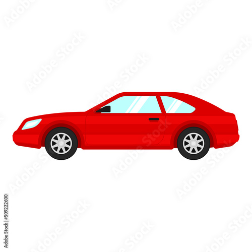 Car icon. Sports racing vehicles. Coupe. Color silhouette. Side view. Vector simple flat graphic illustration. Isolated object on a white background. Isolate. © far700