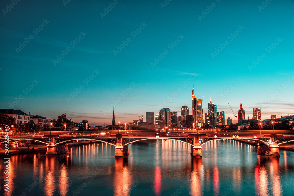 night view of the city Frankfurt am Main