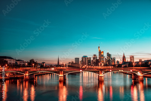 night view of the city Frankfurt am Main © musiphotography