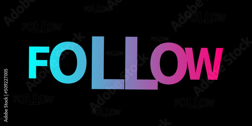 Follow. Abstract symbol in the style of a popular social network. Flat style.  Vector illustration
