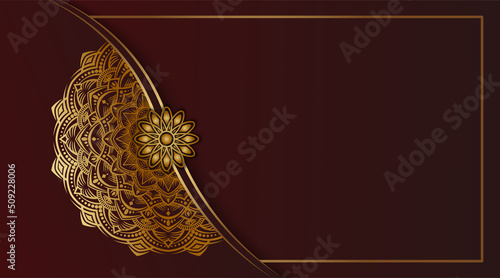 mandala background, gold round ornament