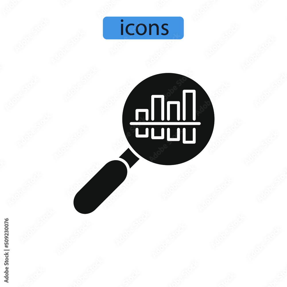 Analysis icons symbol vector elements for infographic web Analysis icons symbol vector elements for infographic web