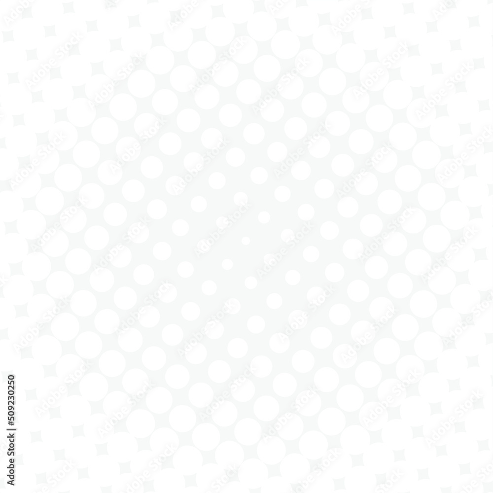 White circles, gradient halftone background. Vector illustration.