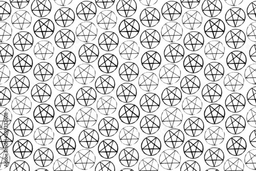 hand drawn symbols seamless pattern