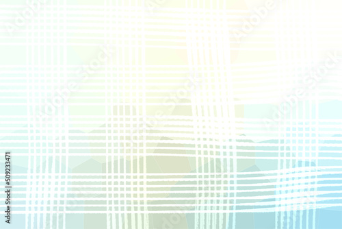 White, blue, and green pastel abstract pastel plaid pattern background.