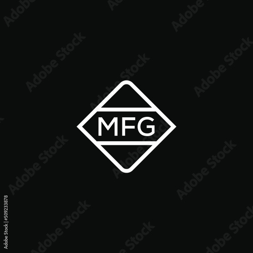 MFG 3 letter design for logo and icon.MFG monogram logo.vector illustration with black background.	 photo