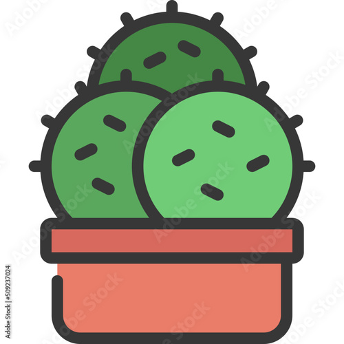 Triple Circular Cactus Icon