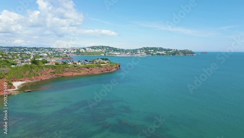 Aerial view over Torquay from Paignton in Devon. photo