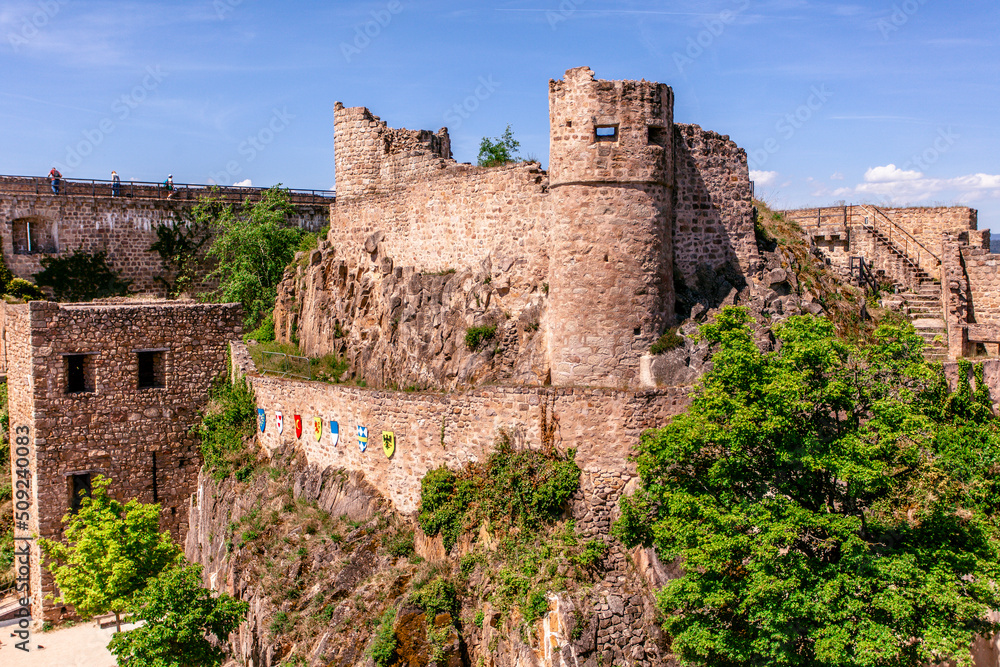 Obraz premium Hohlandsbourg, castle, Wintzenheim, Medieval, Fortified castle, 1279, Fortress, France